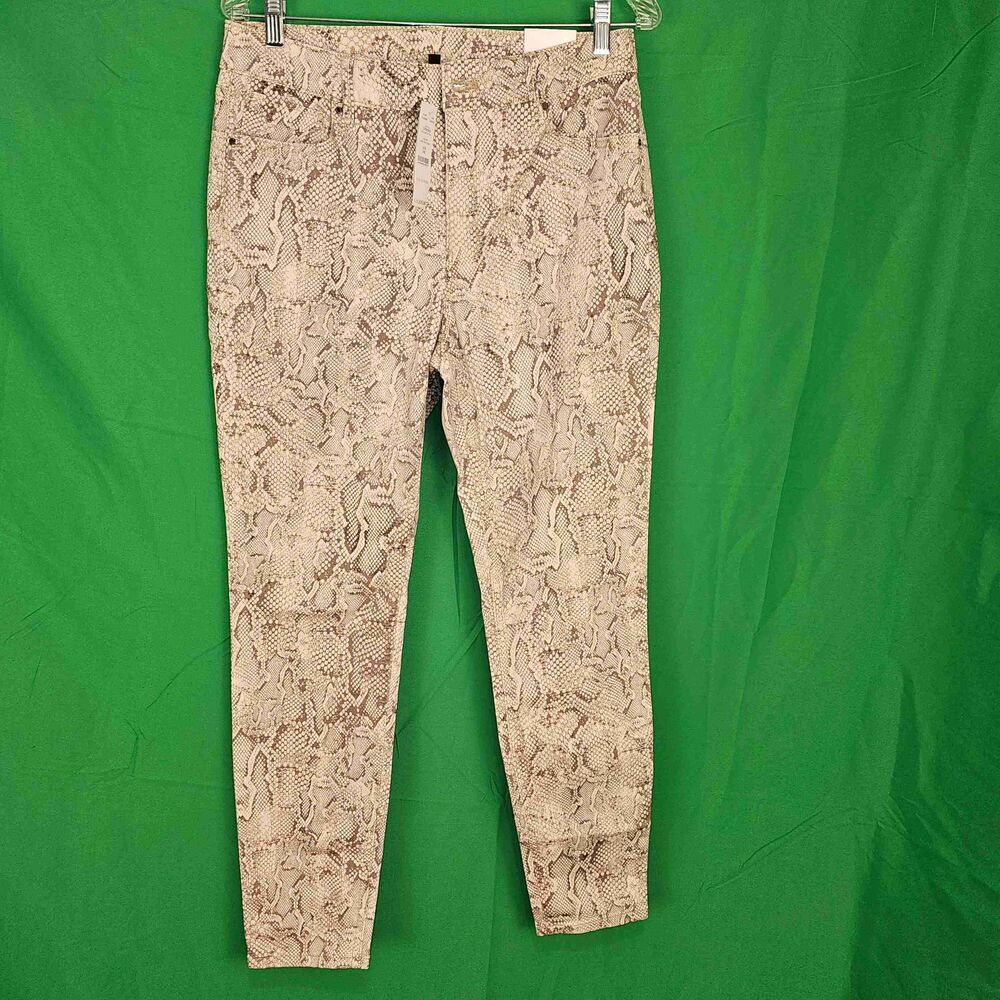 NWT White Houseâ Black Market WHBM Snake Print High Rise Skinny Ankle Pants 8